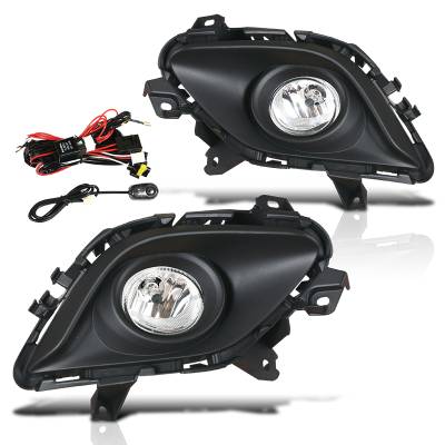 Winjet - Winjet CFWJ-0398-C Clear Fog Lights w/Wiring Kit for 13-15 Mazda 6