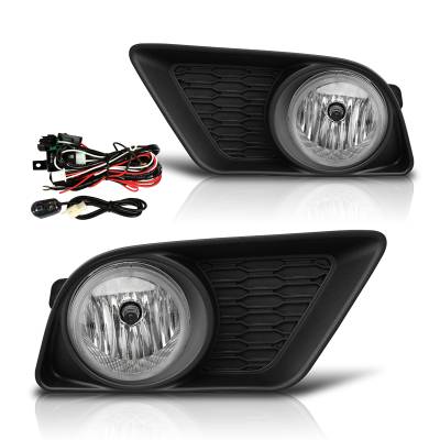 Winjet - Winjet CFWJ-0410-C Clear Fog Lights w/Wiring Kit for 11-14 Dodge Charger