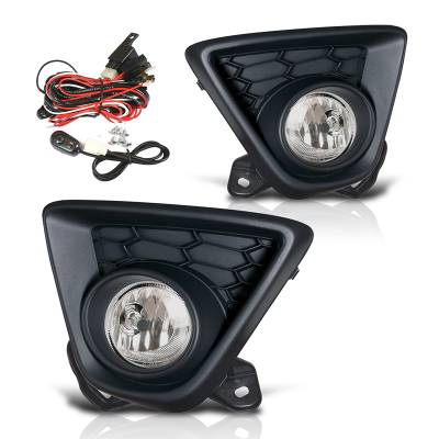 Winjet - Winjet CFWJ-0403-C Clear Fog Lights w/Wiring Kit for 13-15 Mazda CX-5