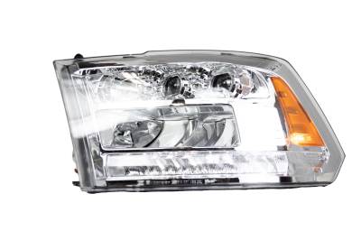 Winjet - Winjet CHRNG0675-C-SQ Chrome/Clear LED High/Low Beam Headlights for Dodge Ram