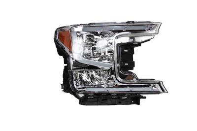 Winjet - Winjet CHRNG0671-C-SQ Chrome/Clear Halogen LED headlightsfor 18-20 Ford F150