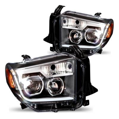Winjet - Winjet CHRNG0376-B-SQ Chrome/Clear Projector DTR Headlights for 14-18 Toyota