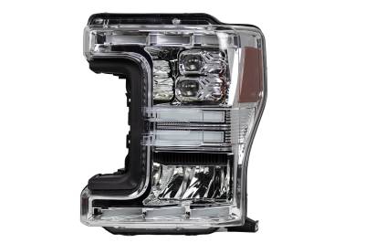 Winjet - Winjet CHRNG0670-C-SQ Chrome/Clear LED High/Low Beam Headlights for Ford F250