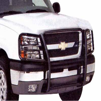 TrailFX - TrailFX 81301 Grille Guard 1-Piece Gloss Black Steel w/Brush Guard