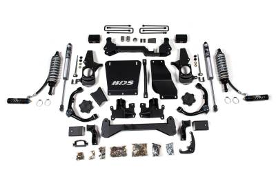 BDS Suspension - BDS Suspension BDS740FDSC 4.5" 2.5 Coilover Lift Kit w/Rear Block for 01-10 HD