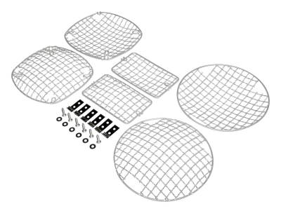 RT Offroad - RT Off-Road RT34064 Stainless Steel Stone Guard Set for 97-06 Jeep TJ