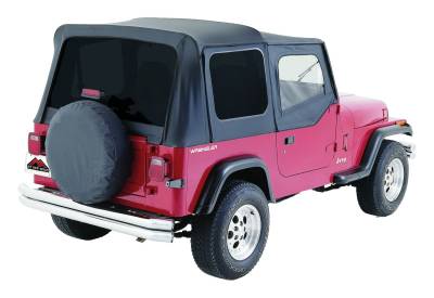 RT Offroad - RT Offroad RT10015T Black OEM Soft Top for 88-95 YJ Wrangler w/Soft Doors