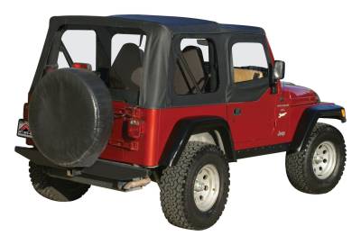 RT Offroad - RT Offroad RT10335 Black OEM Soft Top for 97-06 TJ Wrangler w/Soft Upper Doors