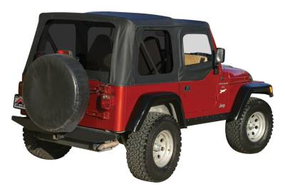 RT Offroad - RT Offroad RT10335T Black OEM Soft Top for 97-06 TJ Wrangler w/Soft Doors