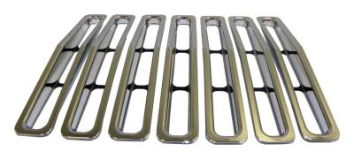 RT Offroad - RT Offroad RT26030 7pc Snap-In Chrome Plastic Grille Inserts for 87-95 Jeep YJ