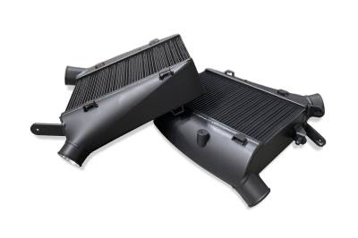 CSF Cooling - Racing & High Performance Division - CSF Cooling 8194B Twin Intercooler Set Black for Audi C8 RS6/RS7