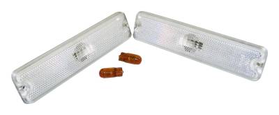 RT Offroad - RT Offroad RT28013 Clear Side Marker Lamp w/2 Amber Bulbs for 87-95 YJ Wrangler