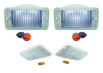 RT Offroad - RT Offroad RT28015 FR Clear Parking & Side Marker Lamp for 97-06 TJ Wrangler