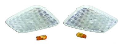 RT Offroad - RT Offroad RT28017 FR Clear Side Marker Light w/Amber Bulbs for 97-06 TJ