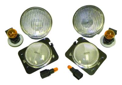 RT Offroad - RT Offroad RT28018 FR Clear Parking & Side Marker Lamp for 07-18 Jeep Wrangler J