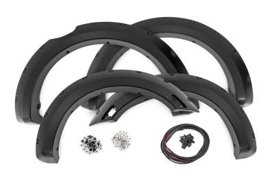 Rough Country Suspension Systems - Rough Country Pocket Fender Flares Black 19-23 Ford Ranger 5' F-F11202-G1