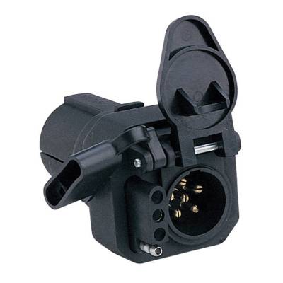 Husky Towing - Husky Towing 13176 Trailer Wiring Adapter 7-Way Blade-6Way Pin & 4-Flat w/Cover
