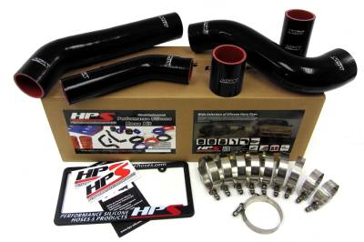 HPS Performance - HPS 57-1228-BLK Black Silicone Intercooler Hose Mitsubishi Lancer EVO X 10 USDM