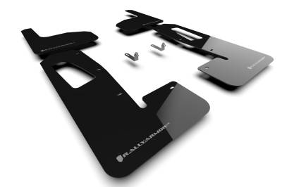 Rally Armor - Rally Armor MF18-UR-BLK/DGRY Black Mud Flap Dark Grey Logo
