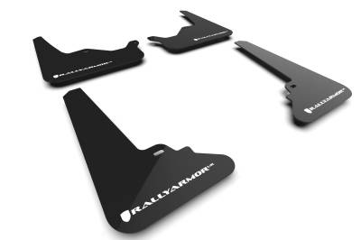 Rally Armor - Rally Armor MF101-UR-BLK-WH Black Mud Flap White Logo
