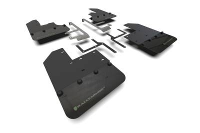 Rally Armor - Rally Armor MF104-BLK-AGN Black Mud Flap Army Green Logo