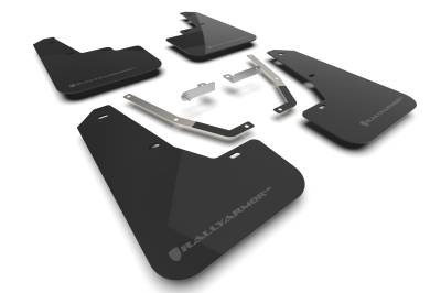 Rally Armor - Rally Armor MF106-UR-BLK-GRY Black Mud Flap Grey Logo