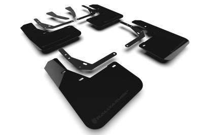 Rally Armor - Rally Armor MF113-UR-BLK-MBK Black Mud Flap Metallic Black Logo