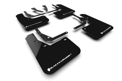 Rally Armor - Rally Armor MF113-UR-BLK-WH Black Mud Flap White Logo