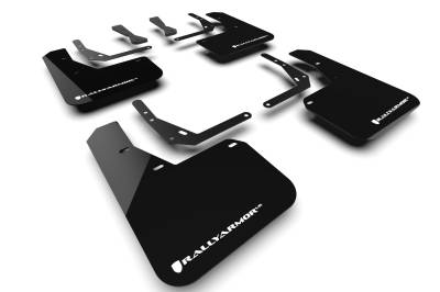 Rally Armor - Rally Armor MF103-UR-BLK-WH Black Mud Flap White Logo