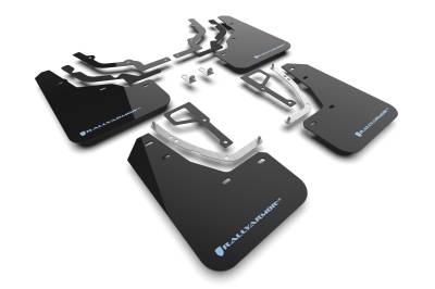 Rally Armor - Rally Armor MF117-UR-BLK-PBL Black Mud Flap Light Blue Logo