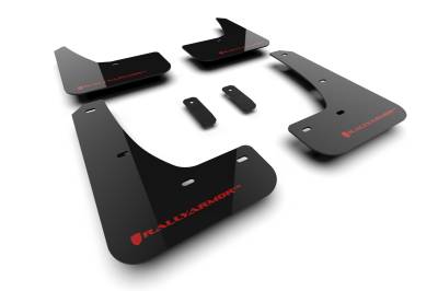 Rally Armor - Rally Armor MF122-UR-BLK-RD Black Mud Flap Red Logo