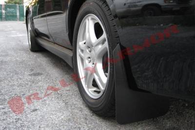 Rally Armor - Rally Armor MF1-BAS-BLK Black Mud Flap Black Logo
