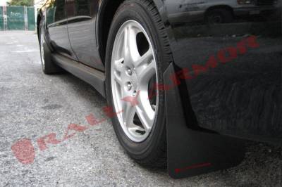 Rally Armor - Rally Armor MF1-BAS-RD Black Mud Flap w/Red Logo