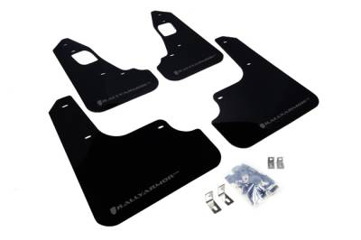 Rally Armor - Rally Armor MF10-UR-BLK/GRY Black Mud Flap Grey Logo