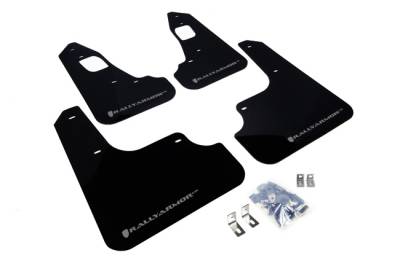 Rally Armor - Rally Armor MF10-UR-BLK/SIL Black Mud Flap Silver Logo