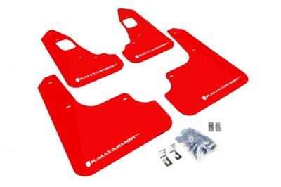 Rally Armor - Rally Armor MF10-UR-RD/WH Red Mud Flap White Logo