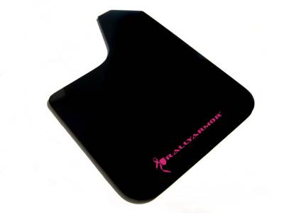 Rally Armor - Rally Armor MF12-BAS-BCPK Black Mud Flap Pink Logo