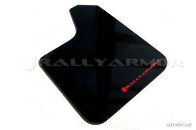 Rally Armor - Rally Armor MF12-UR-BLK/RD Black Mud Flap Red Logo
