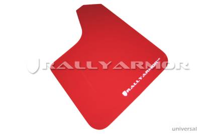 Rally Armor - Rally Armor MF12-UR-RD/WH Red Mud Flap White Logo