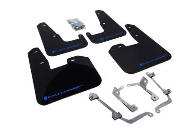 Rally Armor - Rally Armor MF15-UR-BLK/BL Black Mud Flap Blue Logo