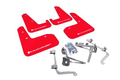 Rally Armor - Rally Armor MF19-UR-RD/WH Red Mud Flap White Logo