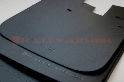 Rally Armor - Rally Armor MF2-BAS-BLK Black Mud Flap Black Logo