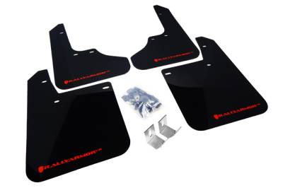 Rally Armor - Rally Armor MF2-UR-BLK/RD Black Mud Flap Red Logo