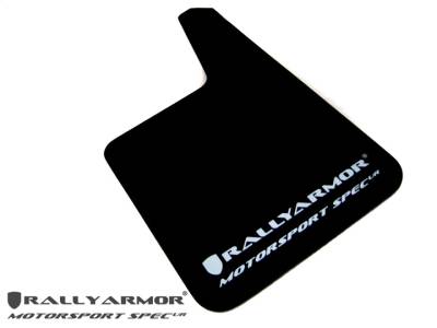 Rally Armor - Rally Armor MF20-MSUR-BK/WH Black Mud Flap White Logo