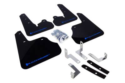 Rally Armor - Rally Armor MF22-UR-BLK/BL Black Mud Flap Blue Logo