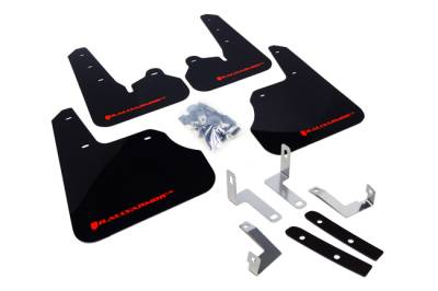 Rally Armor - Rally Armor MF22-UR-BLK/RD Black Mud Flap Red Logo