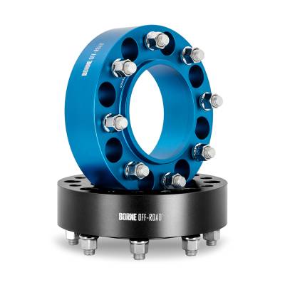 Mishimoto - Mishimoto BNWS-006-500BL 50mm Blue Wheel Spacers 8X165.1 121.3mm CB M14x1.5