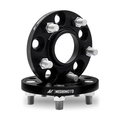 Mishimoto - Mishimoto MMWS-006-250BK 25mm Wheel Spacers 5x108 63.4CB M12x1.5 Black
