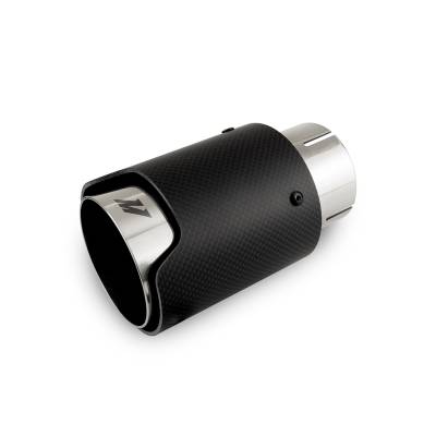 Mishimoto - Mishimoto MMEXH-TIP-CFM25P Mishimoto Carbon Fiber Exhaust Tip M Logo 2.5"