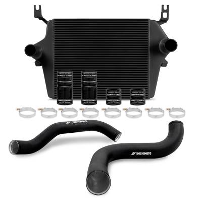 Mishimoto - Mishimoto MMINT-F2D-99KBKBK 7.3L Powerstroke Intercooler Kit 99-03 Black Cooler